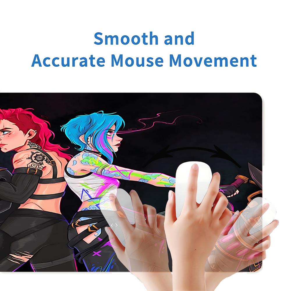 Cyberpunk Female Warriors Large Gaming Mouse Pad Nonslip Rubber Base Waterproof Desk Mat For Office Pc Laptop
