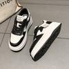 European muffin platform casual board shoes women's 2025 spring new small height increase casual student white shoes women