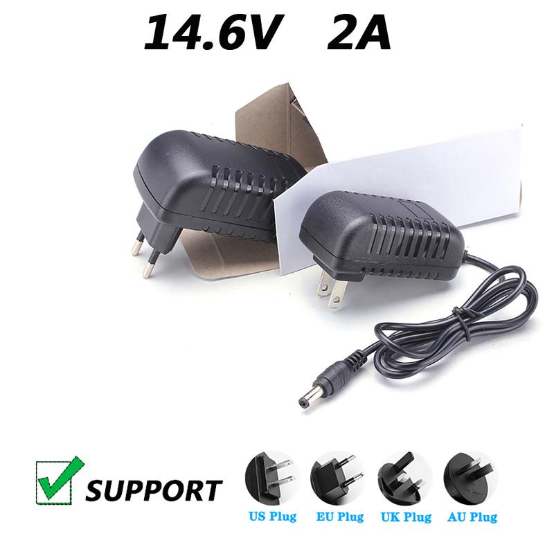 

14.6V 2A Smart Charger Lithium Battery Charger Electric Motorcycle Head Lamp Mini Electric Car Balance Car DC Cable 2M US