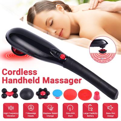 Wiederaufladbares Handmassagegerät für Tiefenmassage für Muskeln Nacken Kabellose Elektrische Körpermassage mit Port-Design Tiefengewebe Rückenmassagegerät
