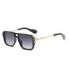 Unisex Retro Aviator Sunglasses with Double Bridge - European & American Style Square Frames