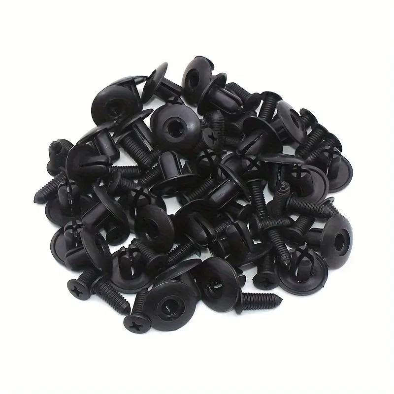 8mm Plastic Rivets Fasteners Screw Car Bumper Fender Black Rivet Car Fastener Clips For Toyota For Focus For Kia Nissan 2026