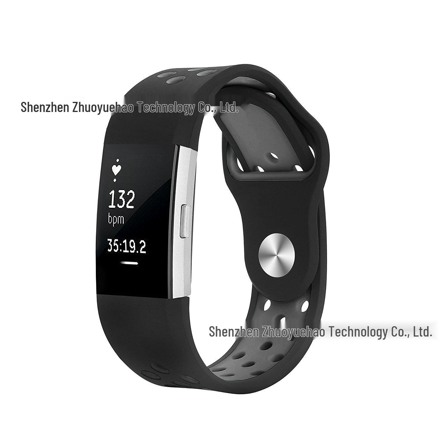 

Двухцветный дышащий силиконовый ремешок для Fitbit Charge 2 - Доступен в 10 цветах