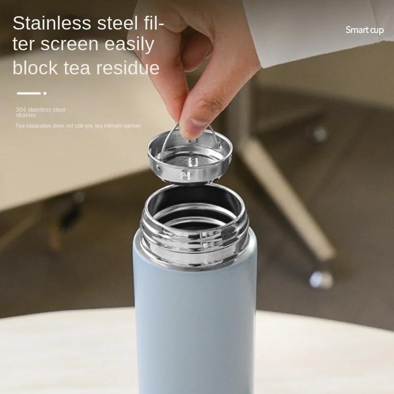 304 Stainless Steel Thermos Cup Smart Display Vacuum Water Cup for Men and Women Students High Value Office Cup