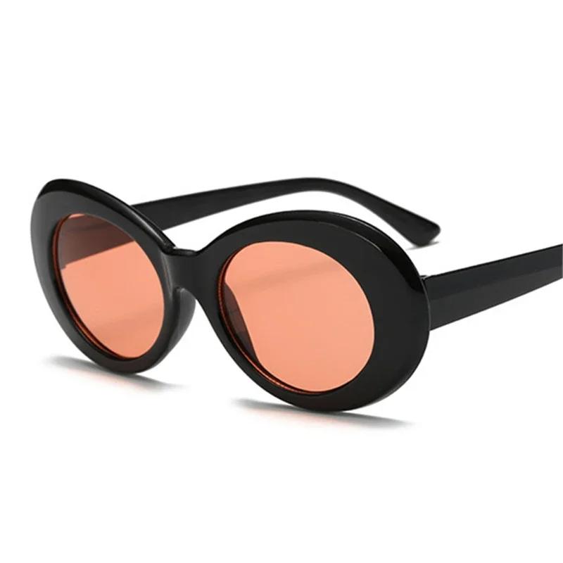 New Retro Korean Round Frame Sunglasses Fashion Elliptical Frame Glasses Trendy Men'S And Women'S Sunglasses