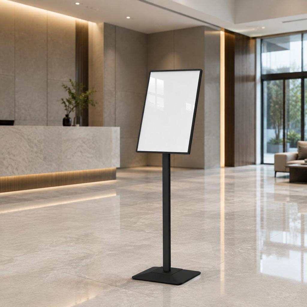 Freestanding Advertising Sign Holder Vertical and Horizontal Floor Standing