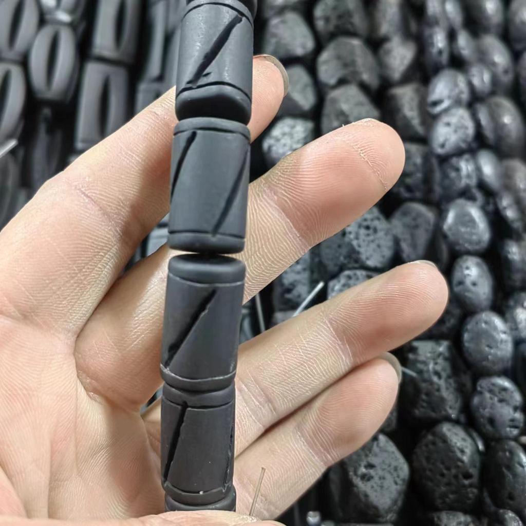 Volcanic Stone Bead Jewelry: Round, Square, Abacus, Rectangular Beads for DIY Bracelets & Necklaces.