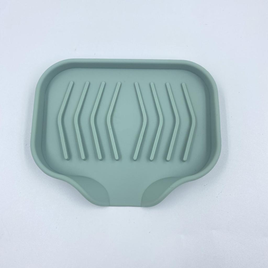 Silicone Soap Holder, Anti-slip Draining & Flowing Soap Dish for Home
