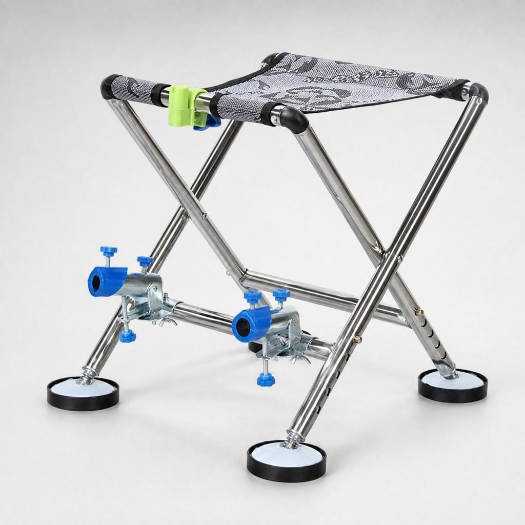 Fishing Chair with Rod Holders All Terrain Holder Compact