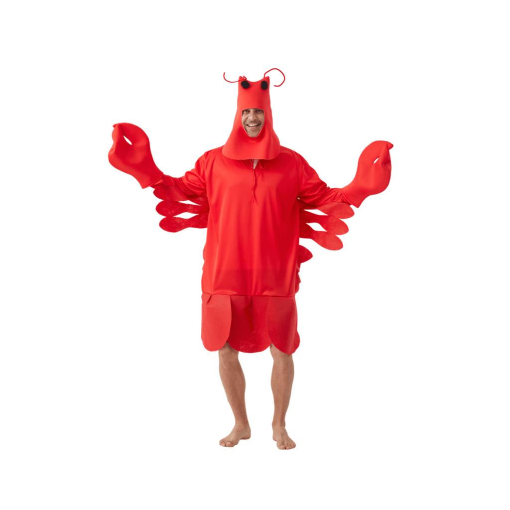 Red Lobster Costume Unisex Funny Sea Animal Outfit Novelty Marine Creature Suit for Halloween Cosplay Party