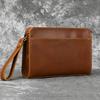 Handbag Business Wallet With Handbelt Large Capacity Men'S Handbag Crazy Horse Leather Retro Handbag First Layer Cowhide