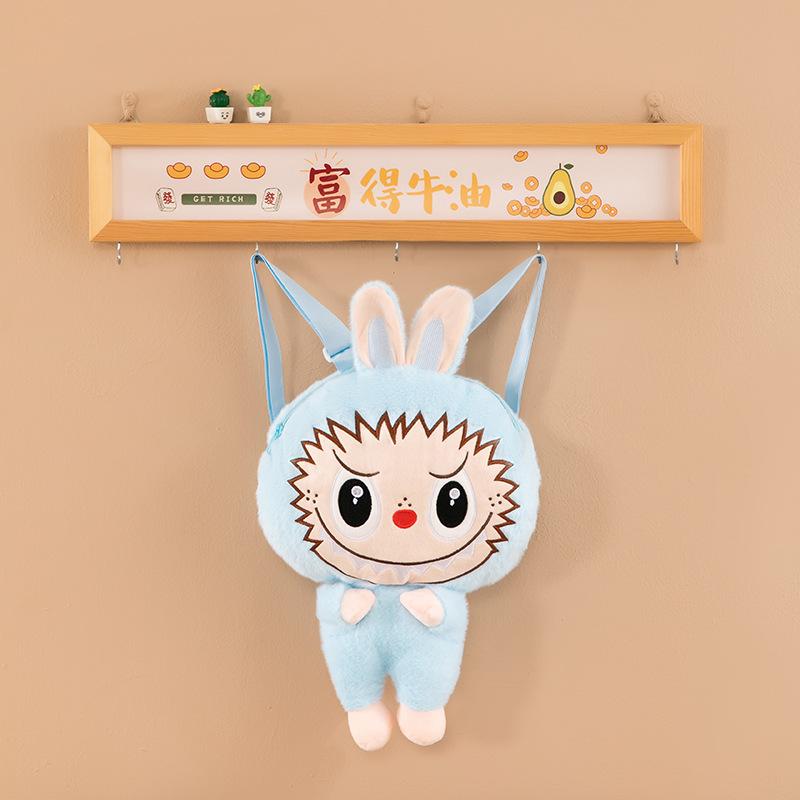 Cartoon Labubu Doll Backpack Anime Portable Girl Storage Bag Student Gift