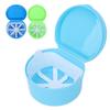 Portable Dental Retainer Box False Teeth Storage Box with Basket Net Container for Travel