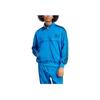 Adidas Originals 83-C Three Stripe Logo Embroidered Stand Collar Zip Sports Jacket Men Jacket Blue IA2468