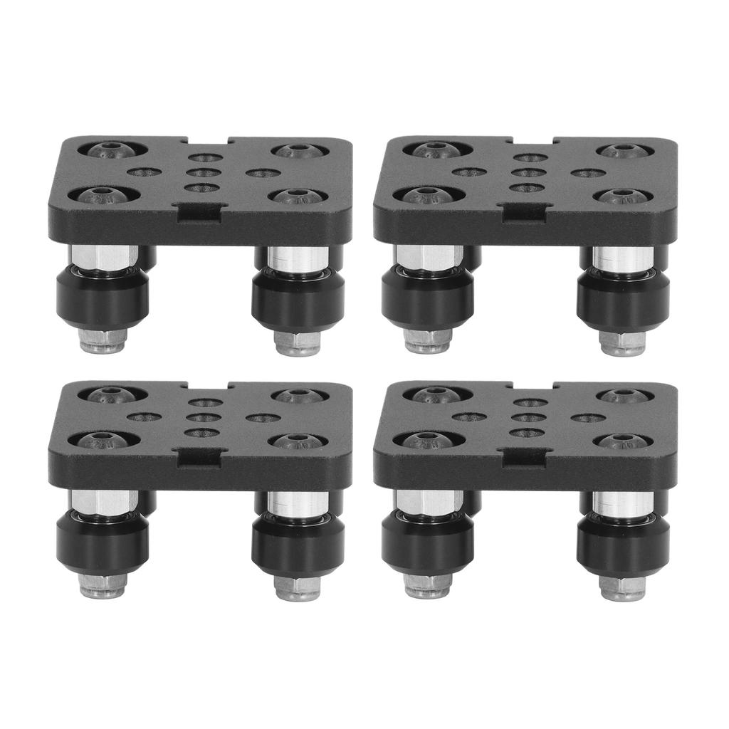 4Pcs V Rad Platte Kleine Nut Slot Gantry Stange Aluminium Legierung CNC 3D Drucker Teile Schwarz