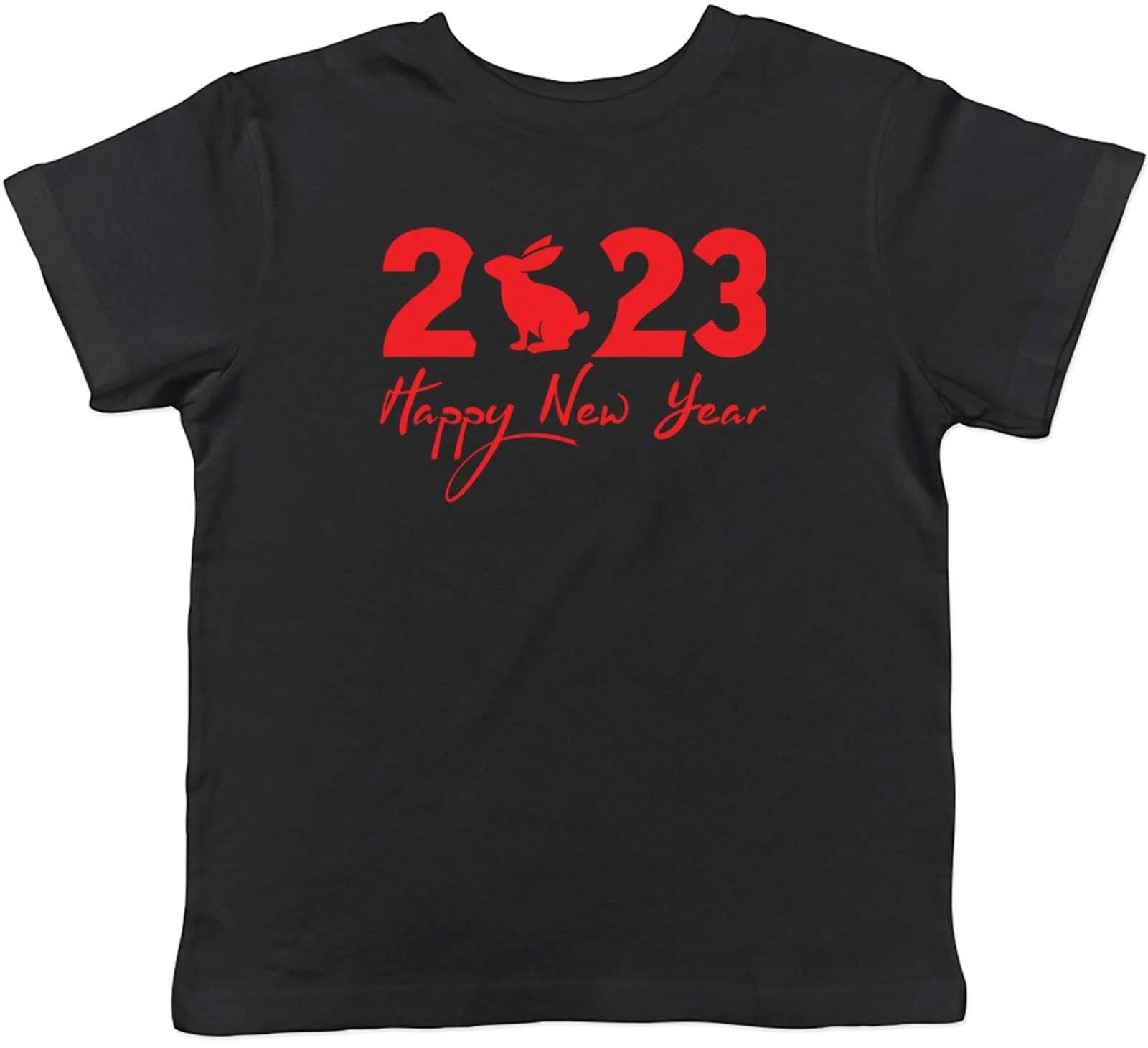 

Kids T Shirt Happy Chinese New Year Red Rabbit 2023 Childrens Boys Girls Gift 100