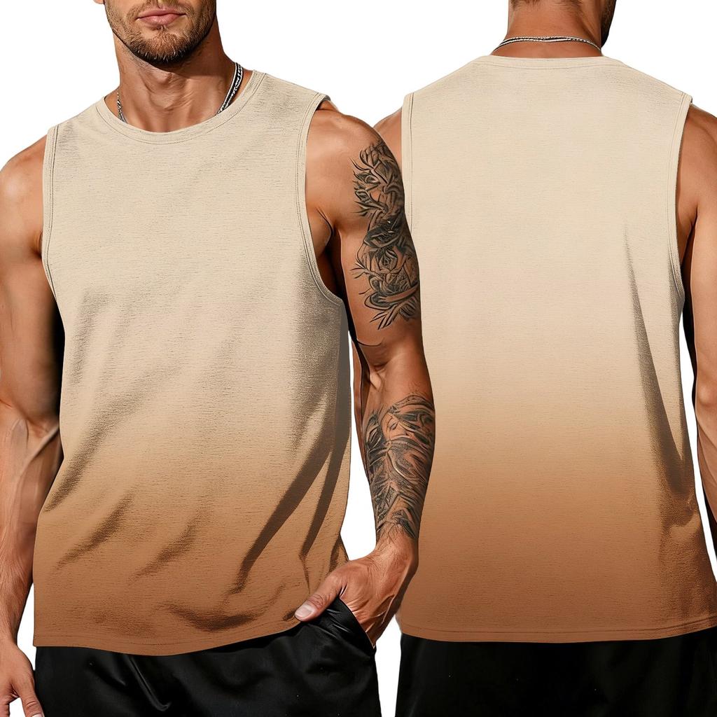 Men's Basic Sleeveless Tank Top Casual Muscle Shirt Lightweight Summer Workout Gym Vest