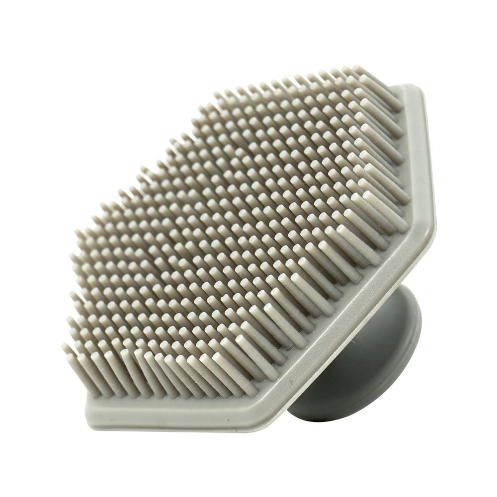 

Отшелушивающая силиконовая щетка для умывания с нескользящей ручкой, скраб для тела, очищает и массирует кожу, аксессуары для ванной комнаты, щетка для ванны