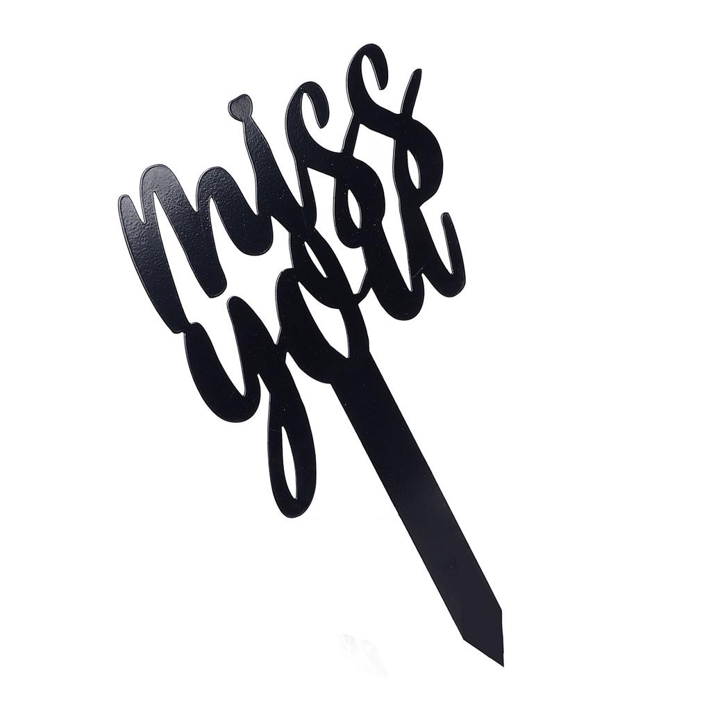 Memorial Grave Markers Miss You Sympathy Plaque Stake Metal Cemetery Garden Decoration for Yard