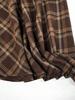 Women's Coffee Plaid A-line High-Waisted Retro Wrap Skirt