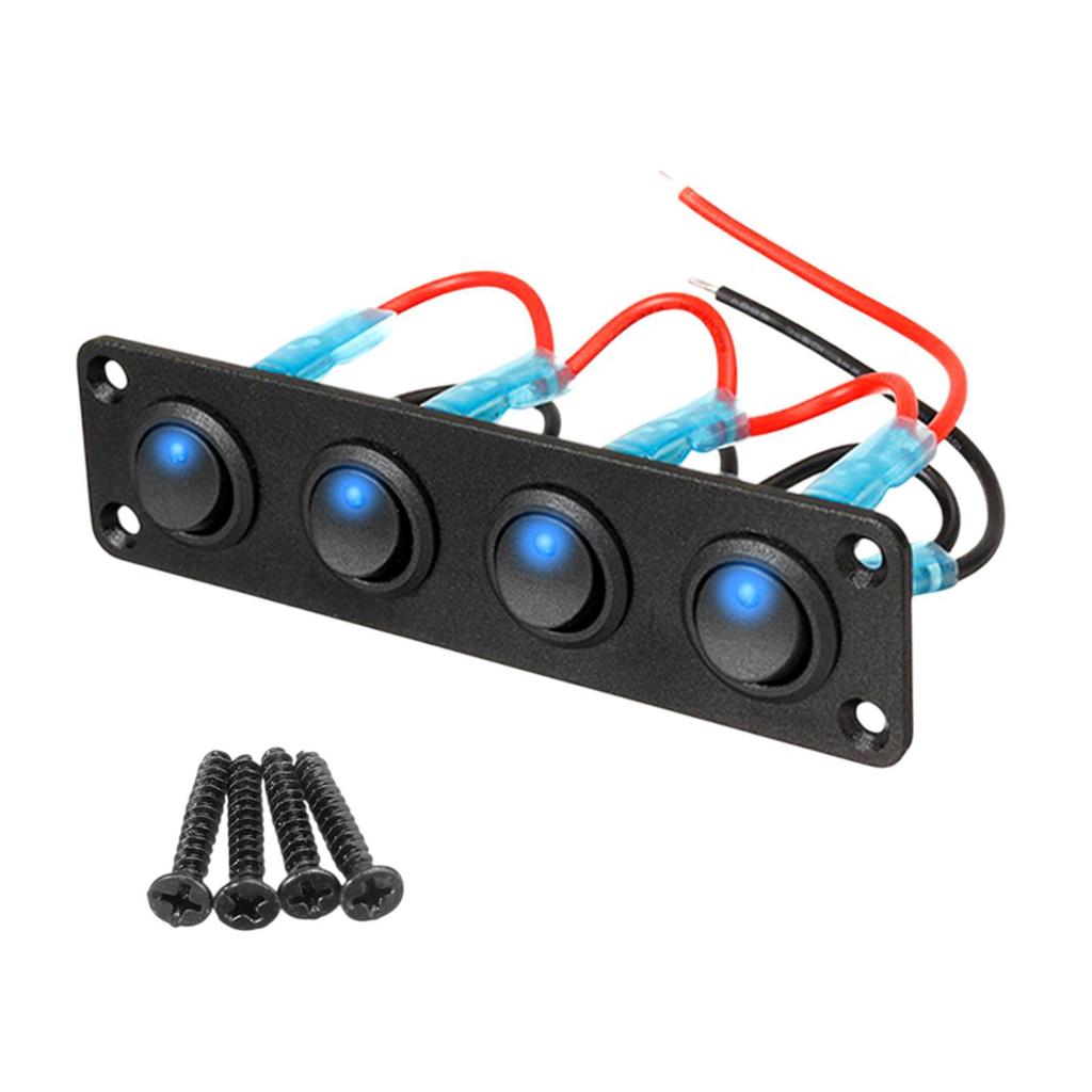 Rocker Switch Panel Easy to Install on Off Switch for Marine Buses Auto