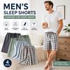 Men's Pajama Bottoms Lounge Sleep Shorts Soft Comfortable Breathable Pajamas Shorts with Pockets Loose Drawstring Home Shorts Plus Size for Male