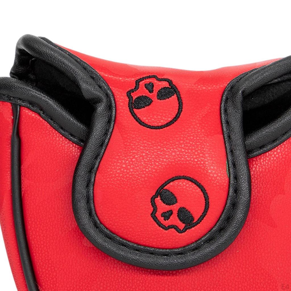 Cool Skull Golf Mallet Putter Head Cover Closure