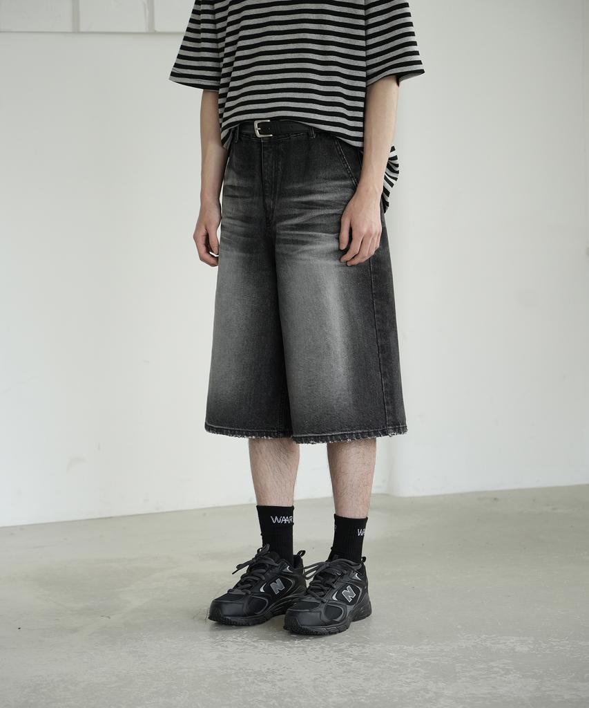 WAAR M268 Bermuda Denim Pants_Black