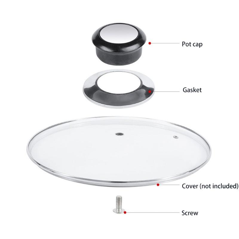 6Pcs Heat Resistant Pot Pan Lid Knob Kitchen Cookware Stainless Steel Handle