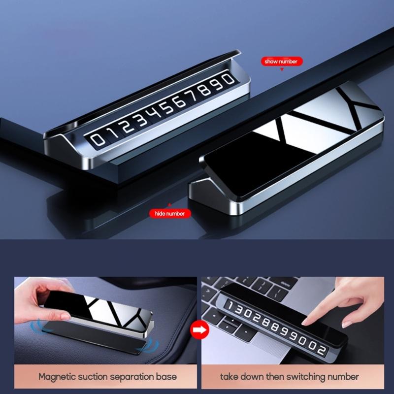 Luminous Car Temporary Parking Card Auto Parking Stickers Accessory Phone Number Stop Sign Card Plate SUV Truck-Ornament