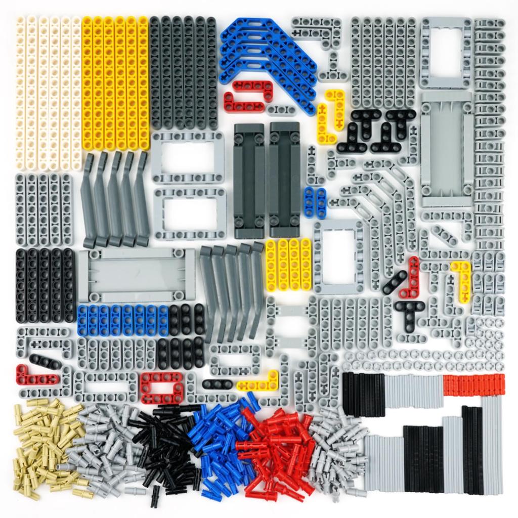 Technical Parts Set - 580 Pieces Lift Arms, Beams, Axle Pins, and Frame Beam Connectors - Compatible with Technical Building Blocks, MOC Accessories,