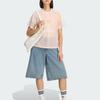 adidas Originals Knitted Glow Skin-Friendly Sports V-Neck Short Sleeve Raglan T-Shirt Women Tops KY3161