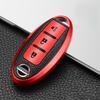 3/4 Button Leather TPU Car Key Case Cover Shell for Qashqai X-Trail T32 T31 Juke J10 J11 Kicks Tiida Pathfinder Note for Infiniti