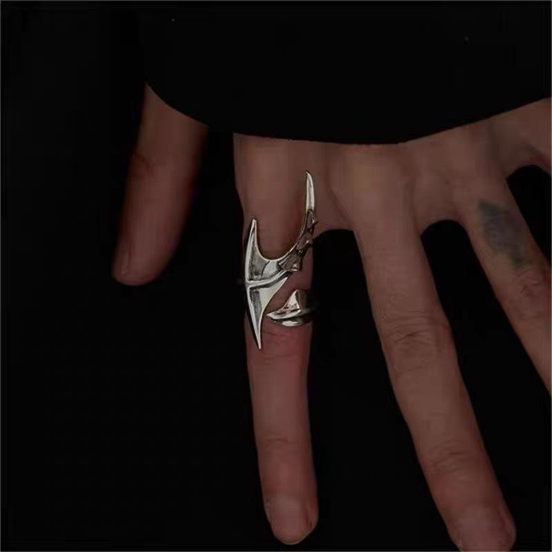 Alien Cross Cyberpunk Unisex Ring: Einzigartiges, unregelmäßiges Design, Perfektes Geschenk.