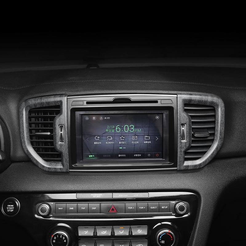 2Pcs LHD  ABS Dashboard Middle Air Conditioner Outlet Molding Decor Parts for Kia Sportage 2015- Car Decoration