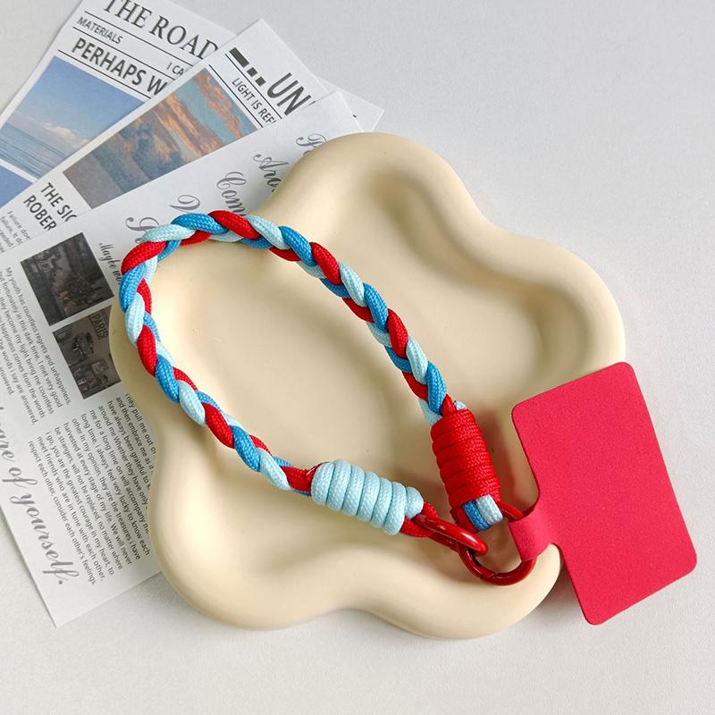 

Colorful Sweet Phone Hand Woven Anti-Lost Lanyard Cute Keychain Pendant Candy Colors Phone Case Short Chain Gifts