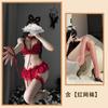 Sexy Underwear Women's Sexy Temptation Garter Lace Chiffon Three-point Passion No-take Suit Pajamas