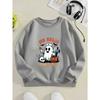 Kids Sweatshirt, Crew Neck Lightweight  Sweatshirt with Fashionable Halloween/Christmas Print and Football Accessories Trendy Elements