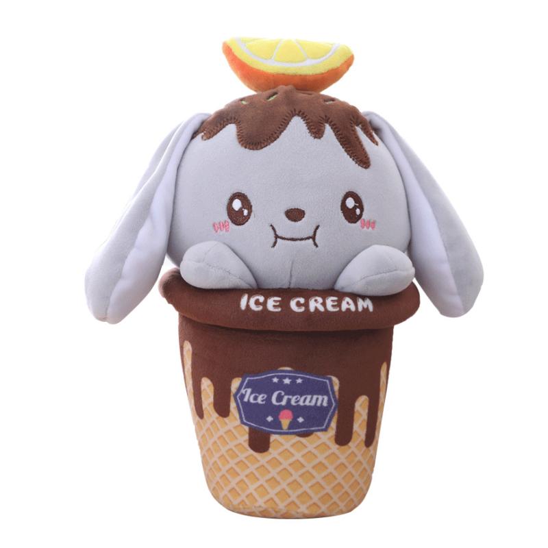 Ice Rabbit Cream Plush Toy Cute Doll Soft Stuffed Decor Birthday Gifts Kids Girl
