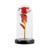 Gold leaf rose simulation immortal flower, direct supply, glass lampshade Qixi Festival Valentine's Day creative gift