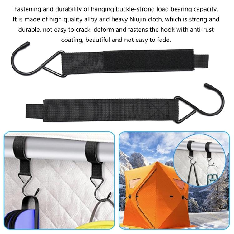 Ice Fishing Shelter Hook Metal Clothing Rack Blind Hooks Clothesline for Outdoor