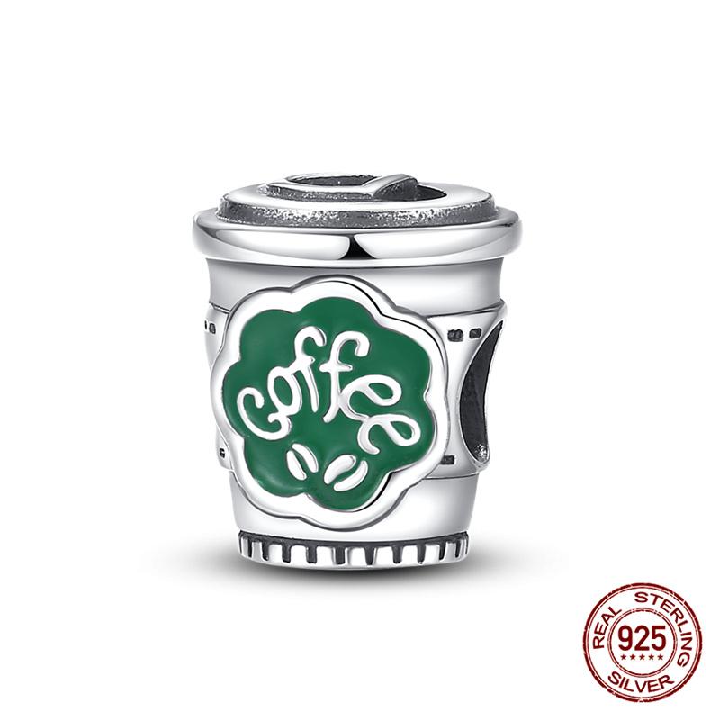 Fit Originalbracelet Coffee Collection Beaded Candy Coffee Pendant Charm Diy Jewelry Making Women Giftcopper