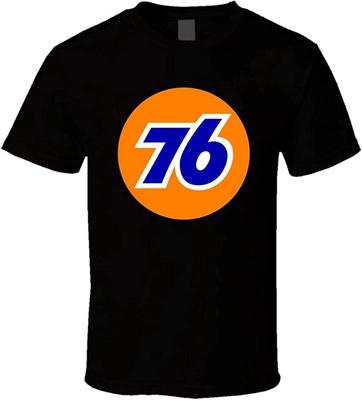 New Union 76 Oil Petrol Retro Shirt Black White Men's T-Shirt
