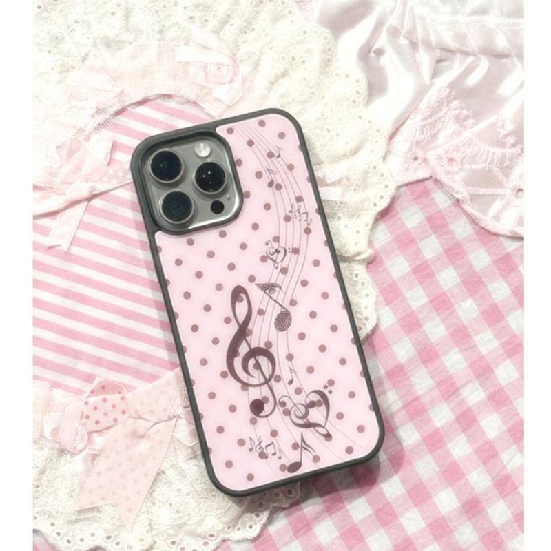 Custodia per Telefono INS Coreana Rosa Marrone a Pois Per iPhone 17 Air 16 15 14 12 13 11Pro Max Mini Plus Copertura Protettiva Anti-Caduta