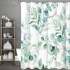 Watercolor Greenery Shower Curtain: Elegant, Nature-Inspired Bathroom Decor for Fresh, Serene Ambiance and Peaceful Retreat