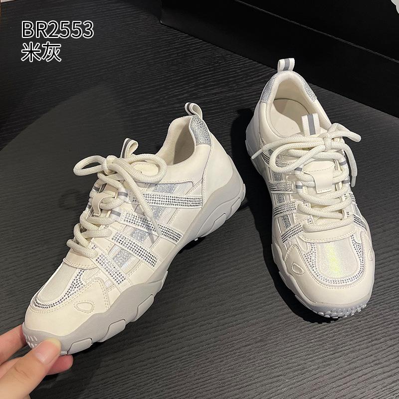 

Dexun Forrest Gump shoes autumn new thick-soled breathable college wind hot diamond casual shoes 40