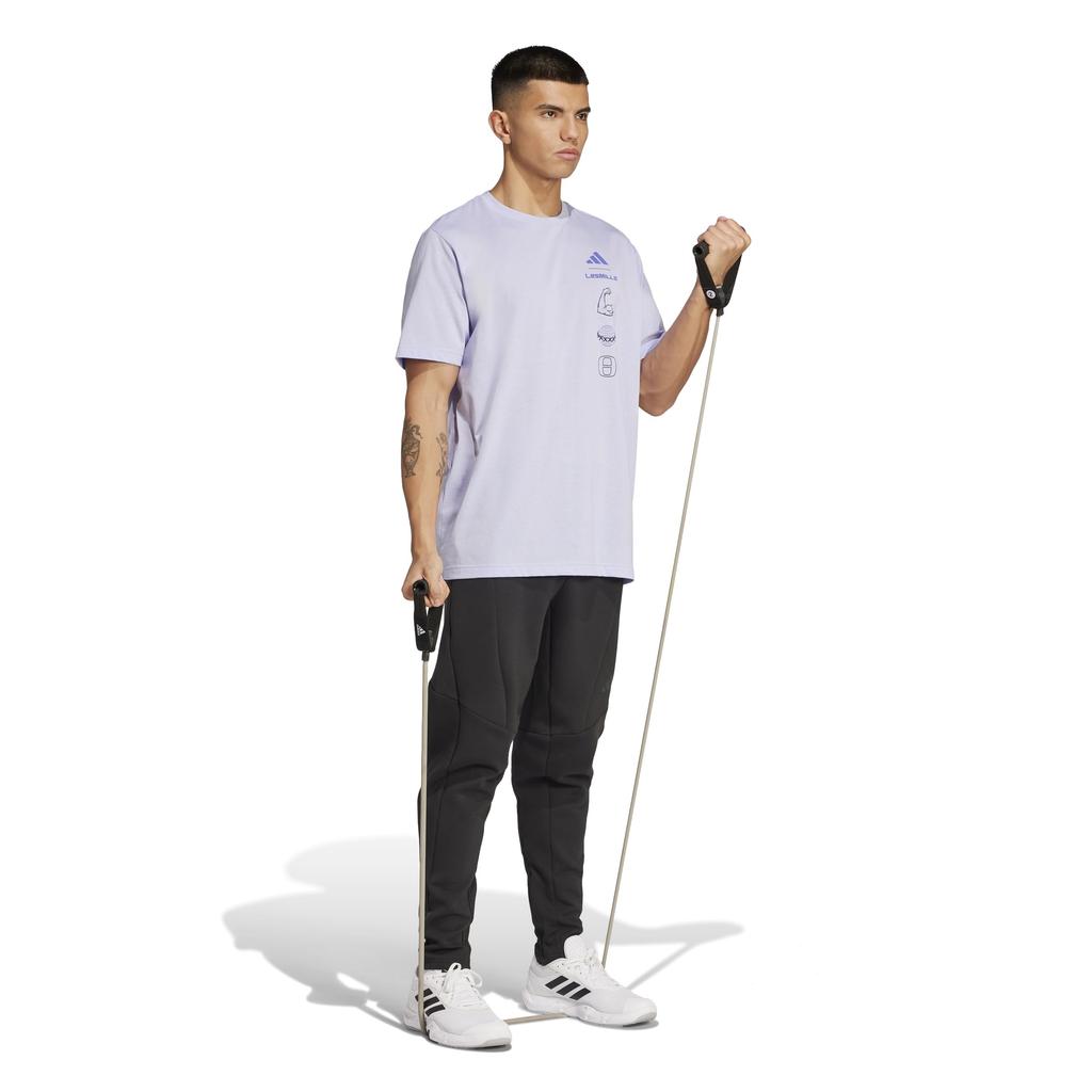 adidas Short Sleeve LESMILLS Graphic MBF80 In Violet Tone Men's T-Shirt (JW3874)