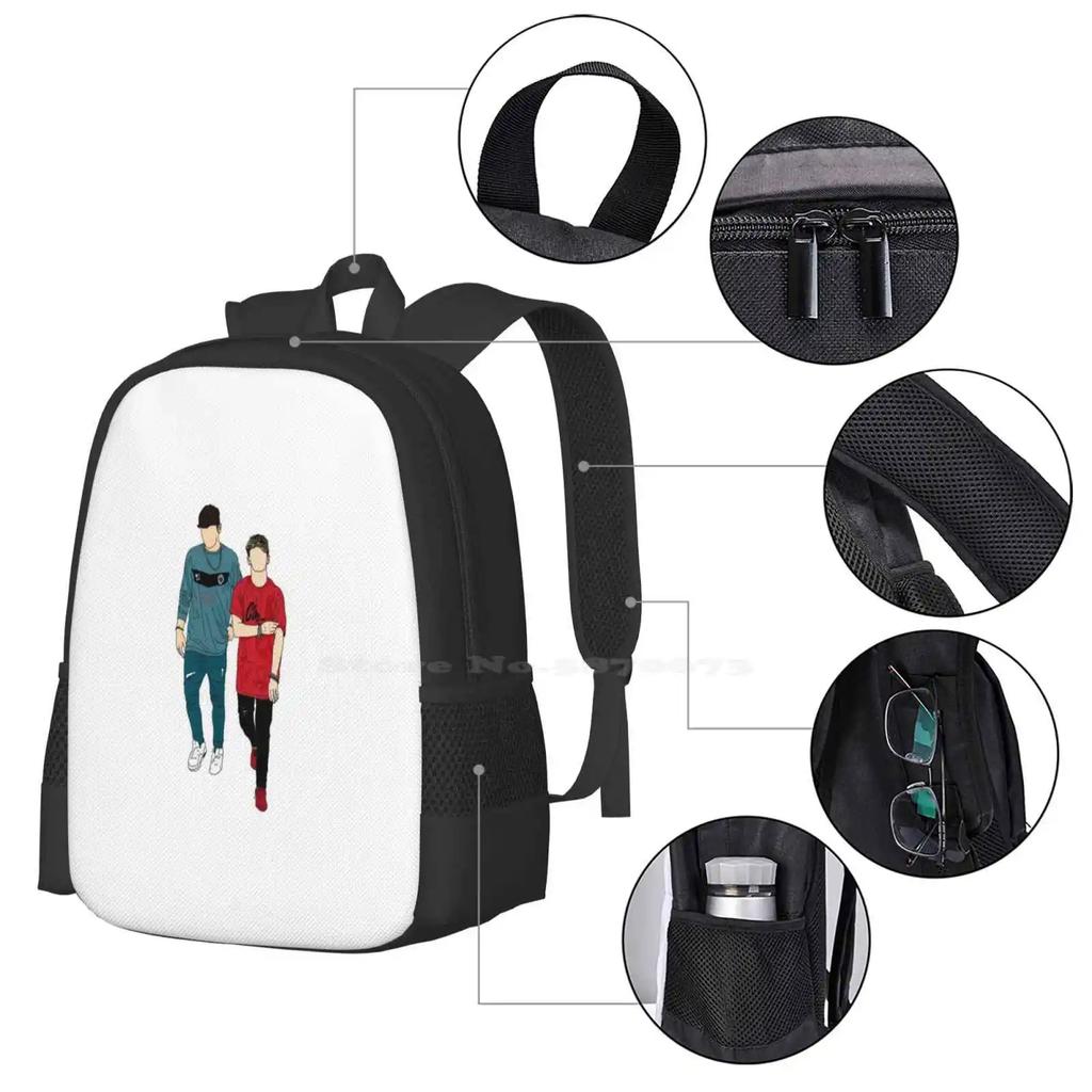 Rye Beaumont & Andy Fowler-Randy Bag Backpack For Men Women Girls Teenage Rye Beaumont Andy Fowler Mikey Cobban Brooklyn Wyatt