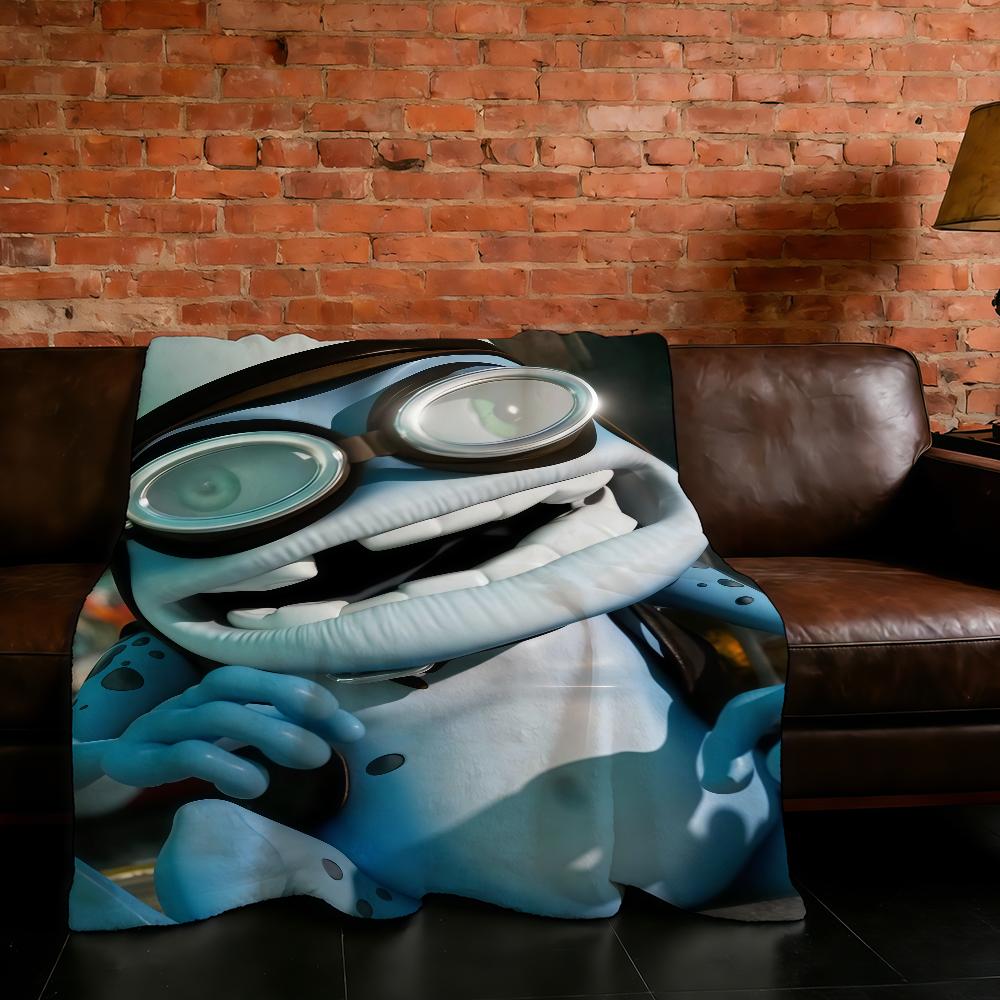 Blanket Super Ding Warm Comfortable C-Crazy Plush Throw Frog Funny Blanket Child Home Sofa Dj Bedroom Ding Gift 75X95CM