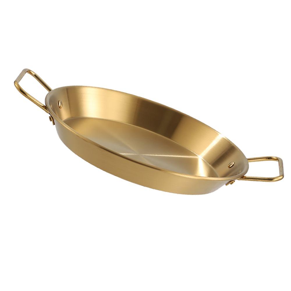 Nerezová pánev s dvojitým uchem Hluboká pánev Nádobí Pánev na paellu Domácnost Restaurace